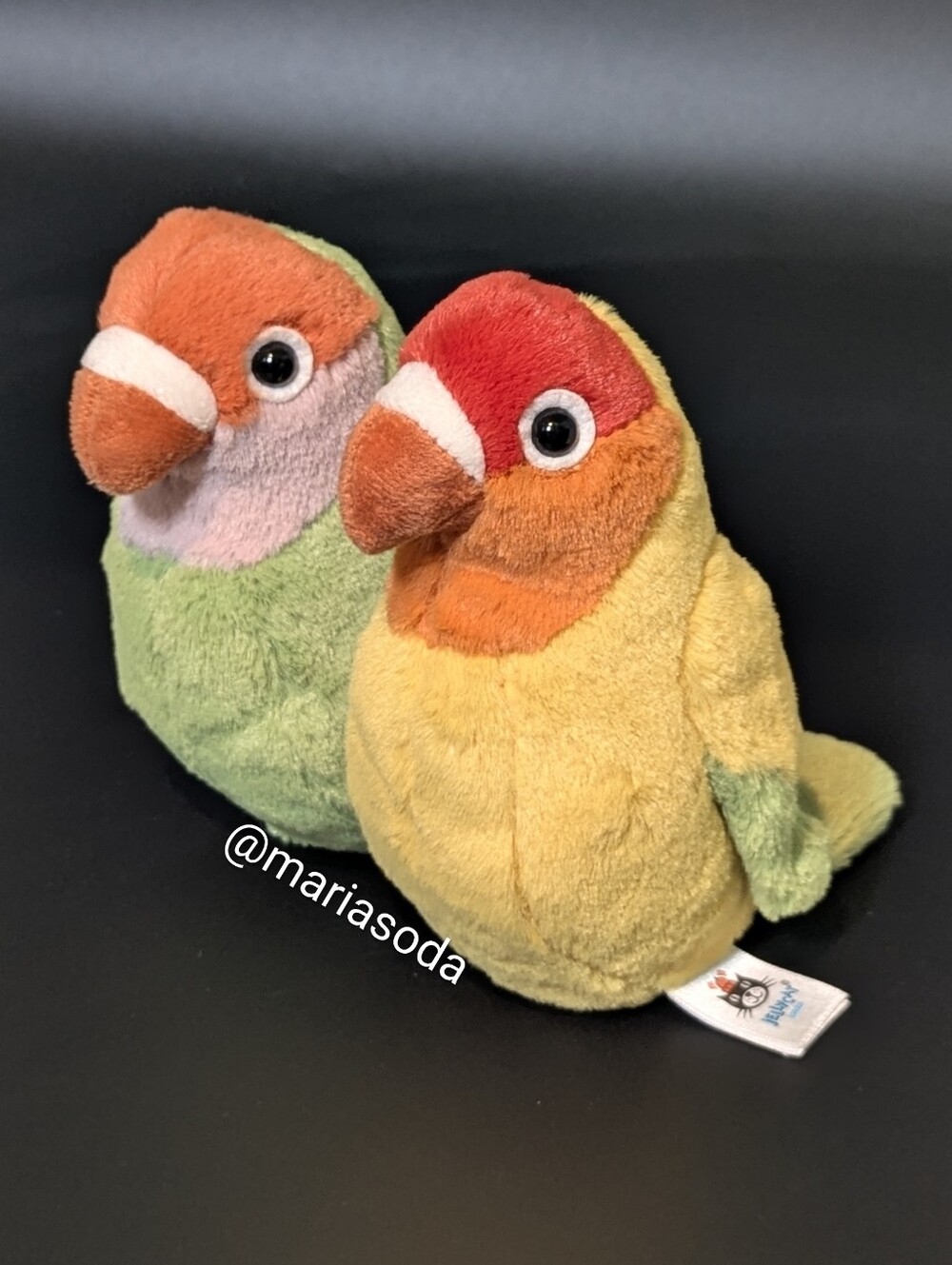 Jellycat Discontinued A Pair Of Lovely Lovebirds Retired Plushie Birds